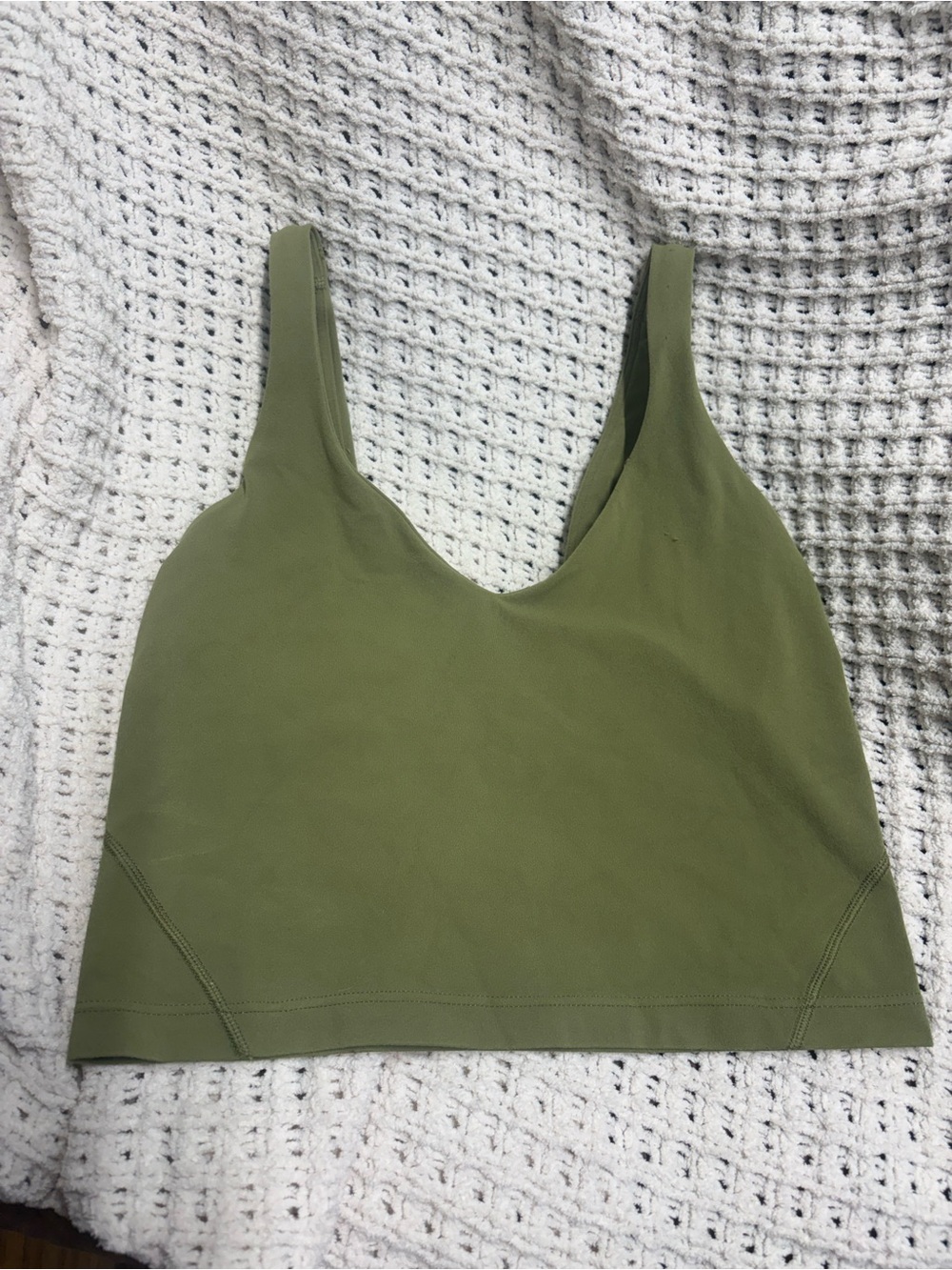 lululemon athletica Olive Seamless Tank-Style Sports Bra